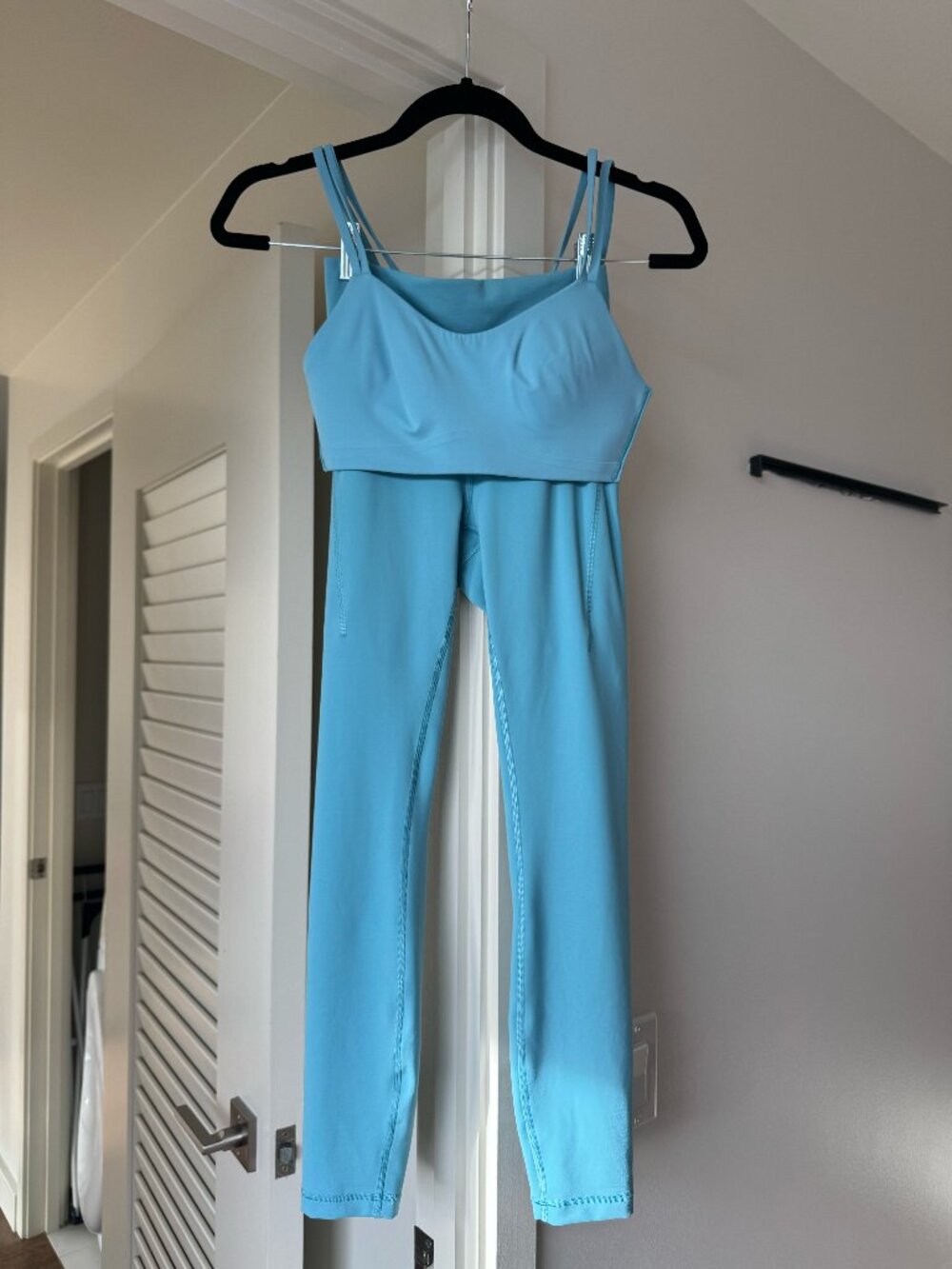 lululemon athletica workout set in Washed Blue